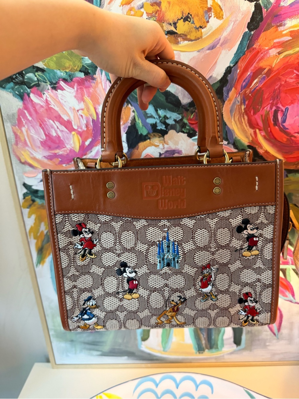 Coach Disney X Coach Rogue 25 In Signature Textile Jacquard With Mickey Mouse - Picture 16 of 16